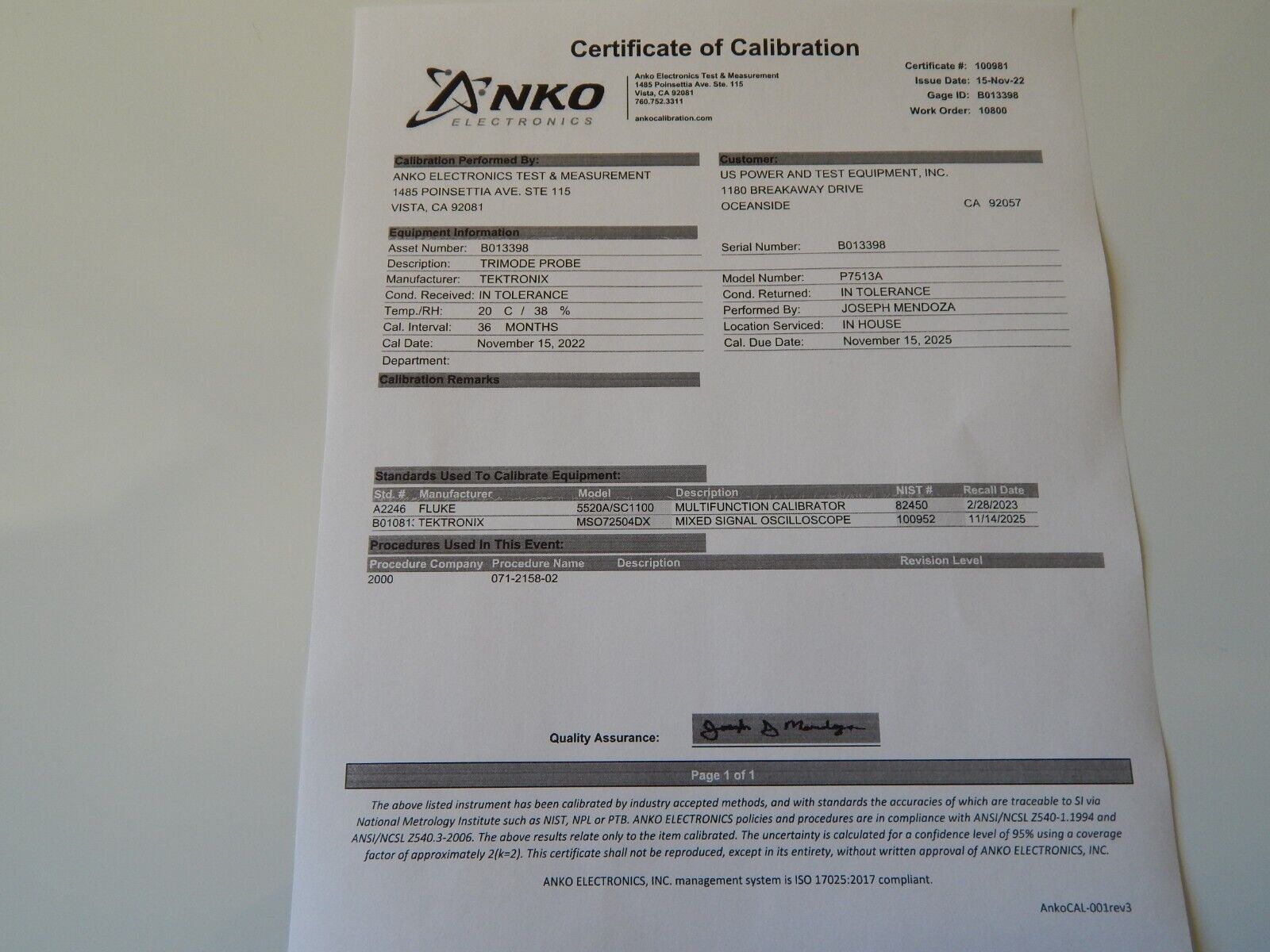 Tektronix P7513A 13GHz Trimode Differential Probe, NIST cal'd, 2 in stock Tektronix P7513A 13GHz Trimode Differential Probe, NIST cal'd, 2 in stock
